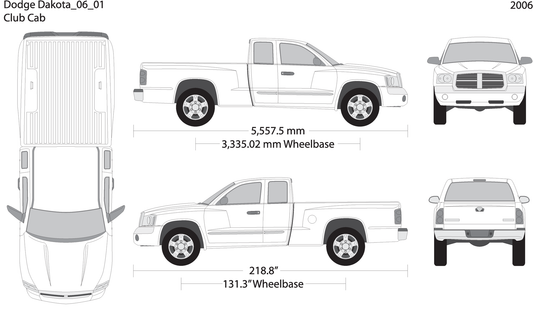 2006 Dodge Dakota V01 Vehicle Wrap Template