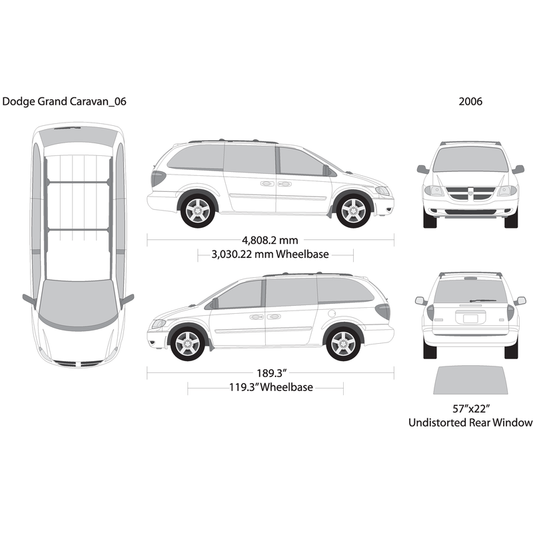 2006 Dodge Grand Caravan V06 Vehicle Wrap Template