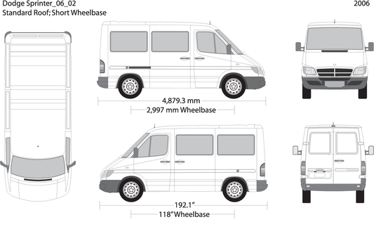 2006 Dodge Sprinter V02 Vehicle Wrap Template