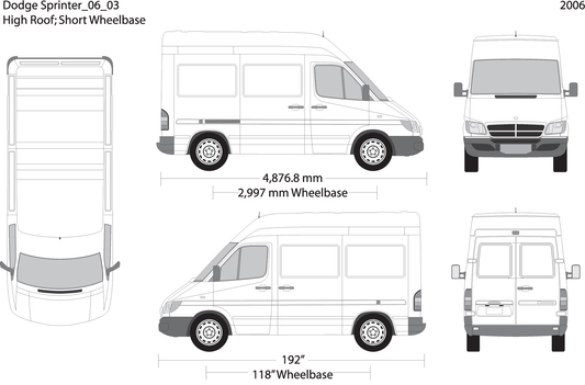 2006 Dodge Sprinter V03 Vehicle Wrap Template