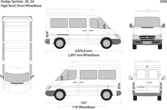 2006 Dodge Sprinter V04 Vehicle Wrap Template
