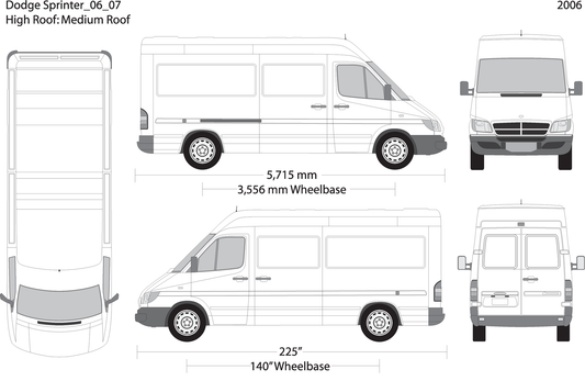 2006 Dodge Sprinter V07 Vehicle Wrap Template
