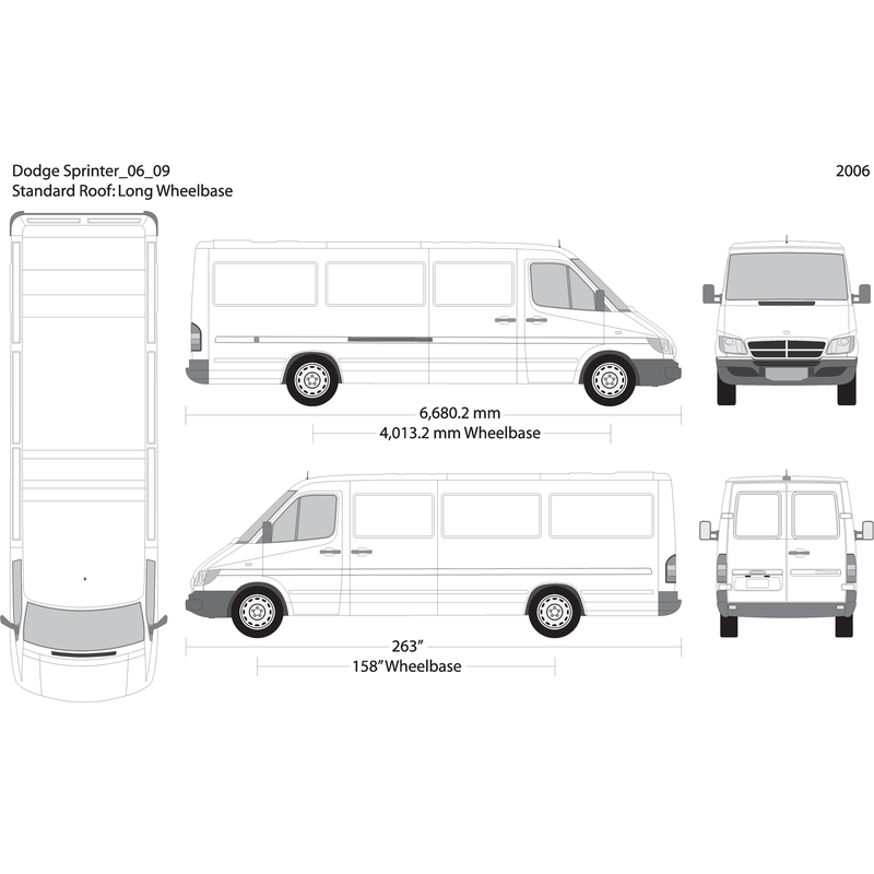 2006 Dodge Sprinter V09 Vehicle Wrap Template