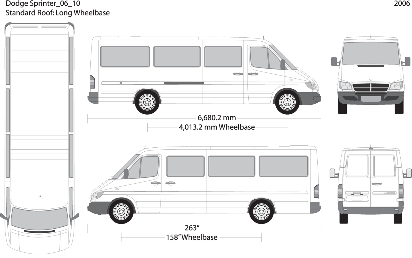 2006 Dodge Sprinter V10 Vehicle Wrap Template