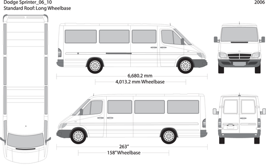 2006 Dodge Sprinter V10 Vehicle Wrap Template