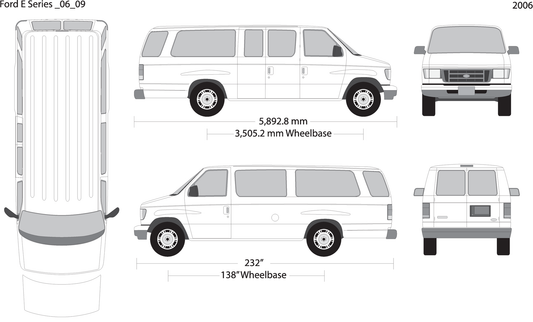 2006 Ford E Series V09 Vehicle Wrap Template