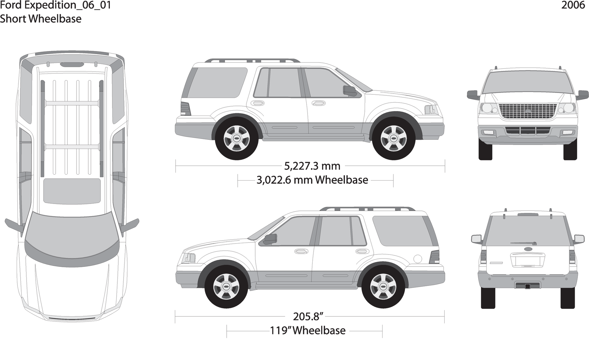 2006 Ford Expedition V01 Vehicle Wrap Template