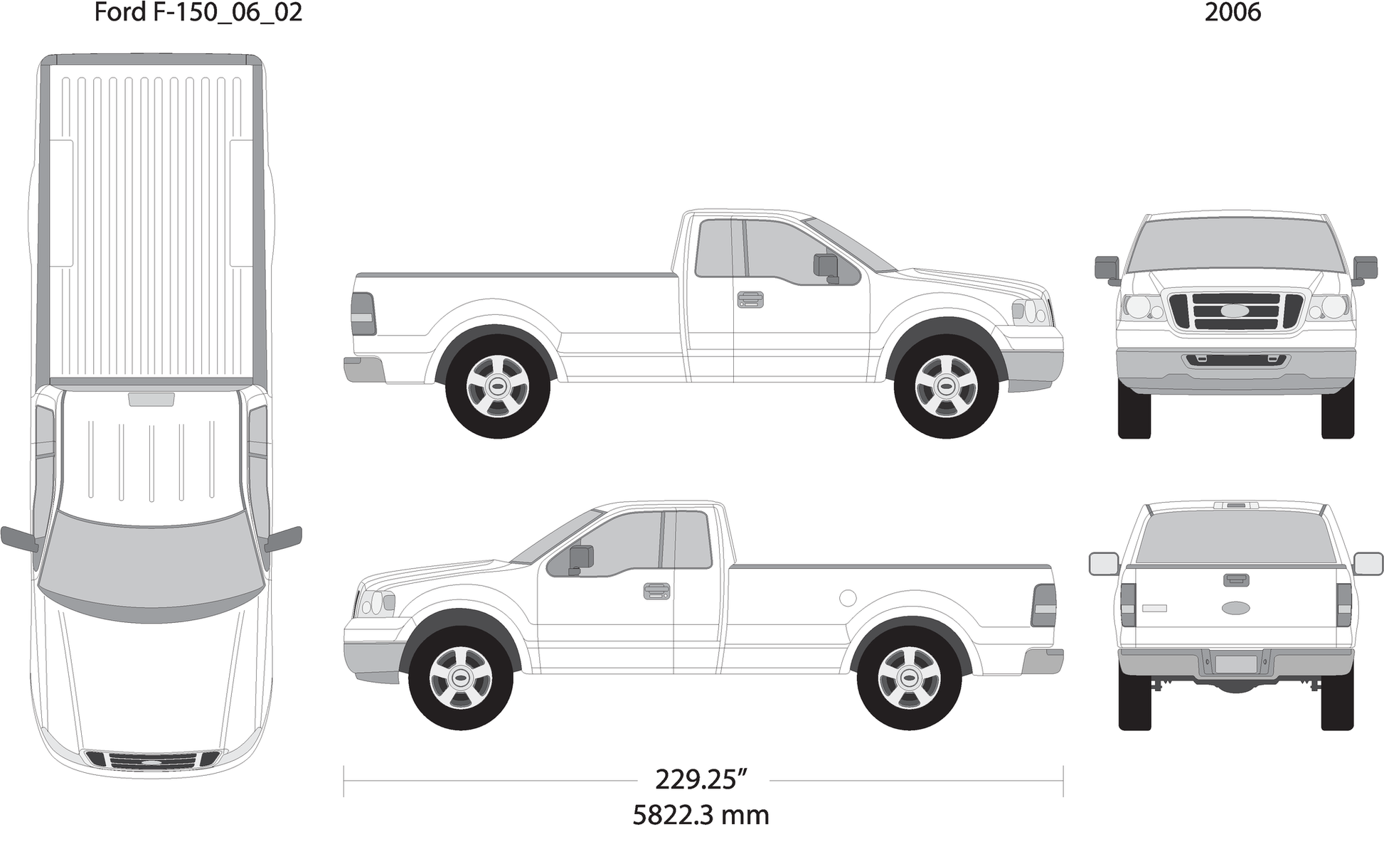 2006 Ford F 150 V02 Vehicle Wrap Template