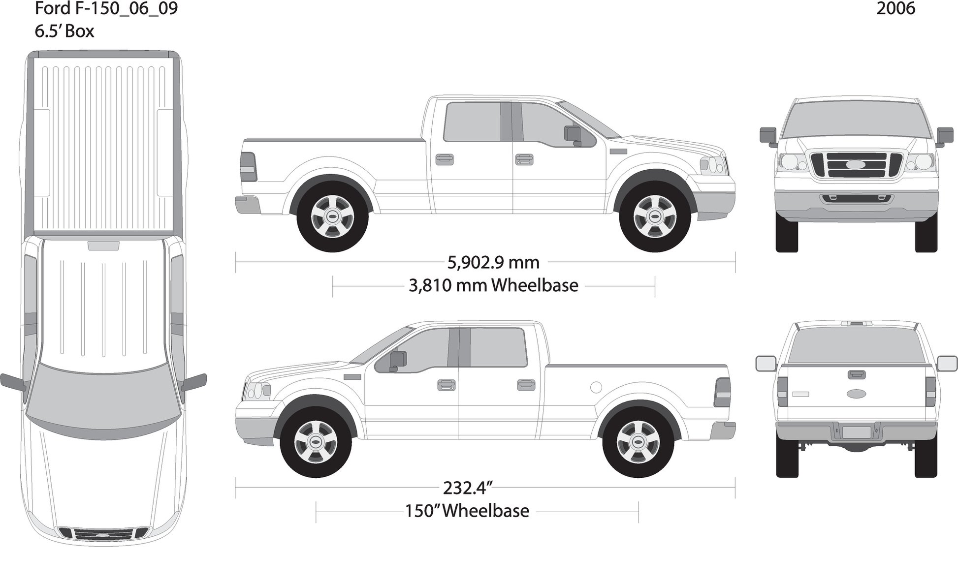 2006 Ford F 150 V09 Vehicle Wrap Template