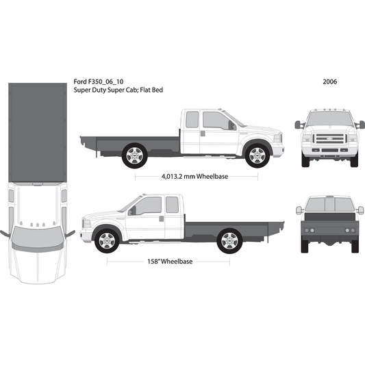 2006 Ford F 350 V10 Vehicle Wrap Template