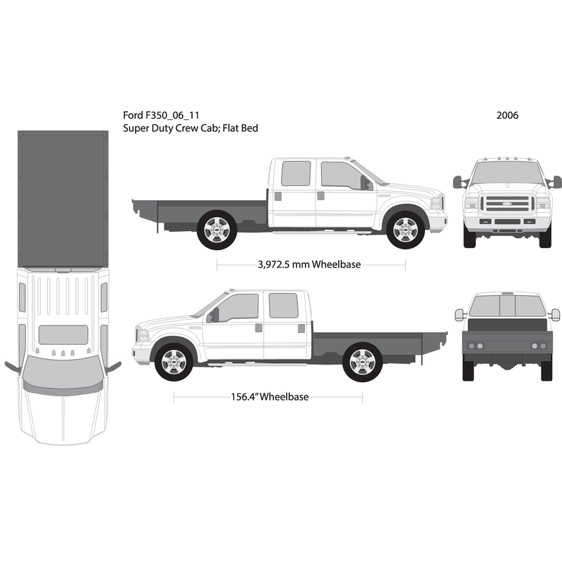 2006 Ford F 350 V11 Vehicle Wrap Template
