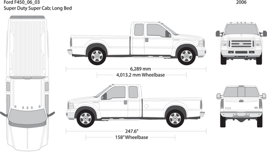 2006 Ford F 450 V03 Vehicle Wrap Template