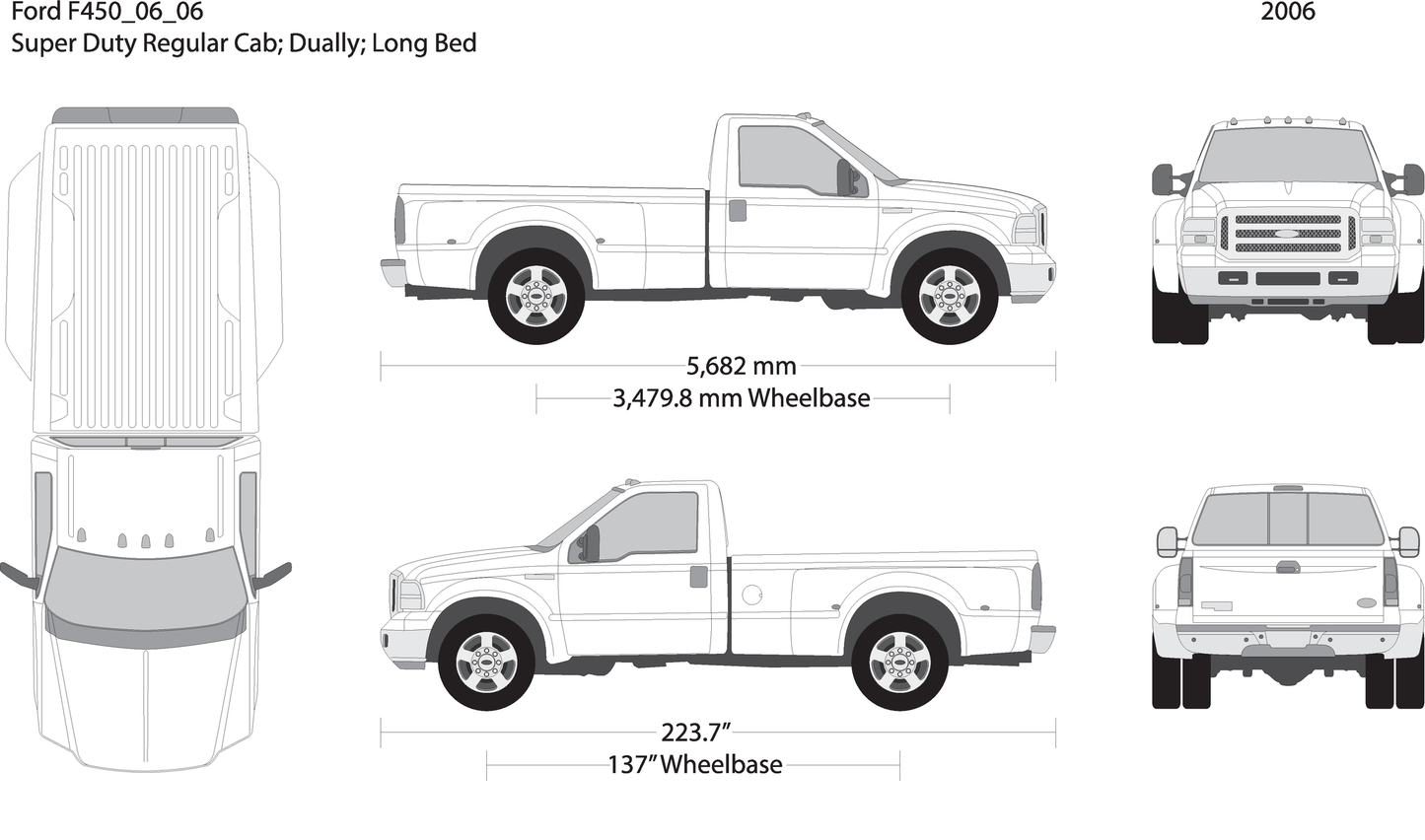 2006 Ford F 450 V06 Vehicle Wrap Template