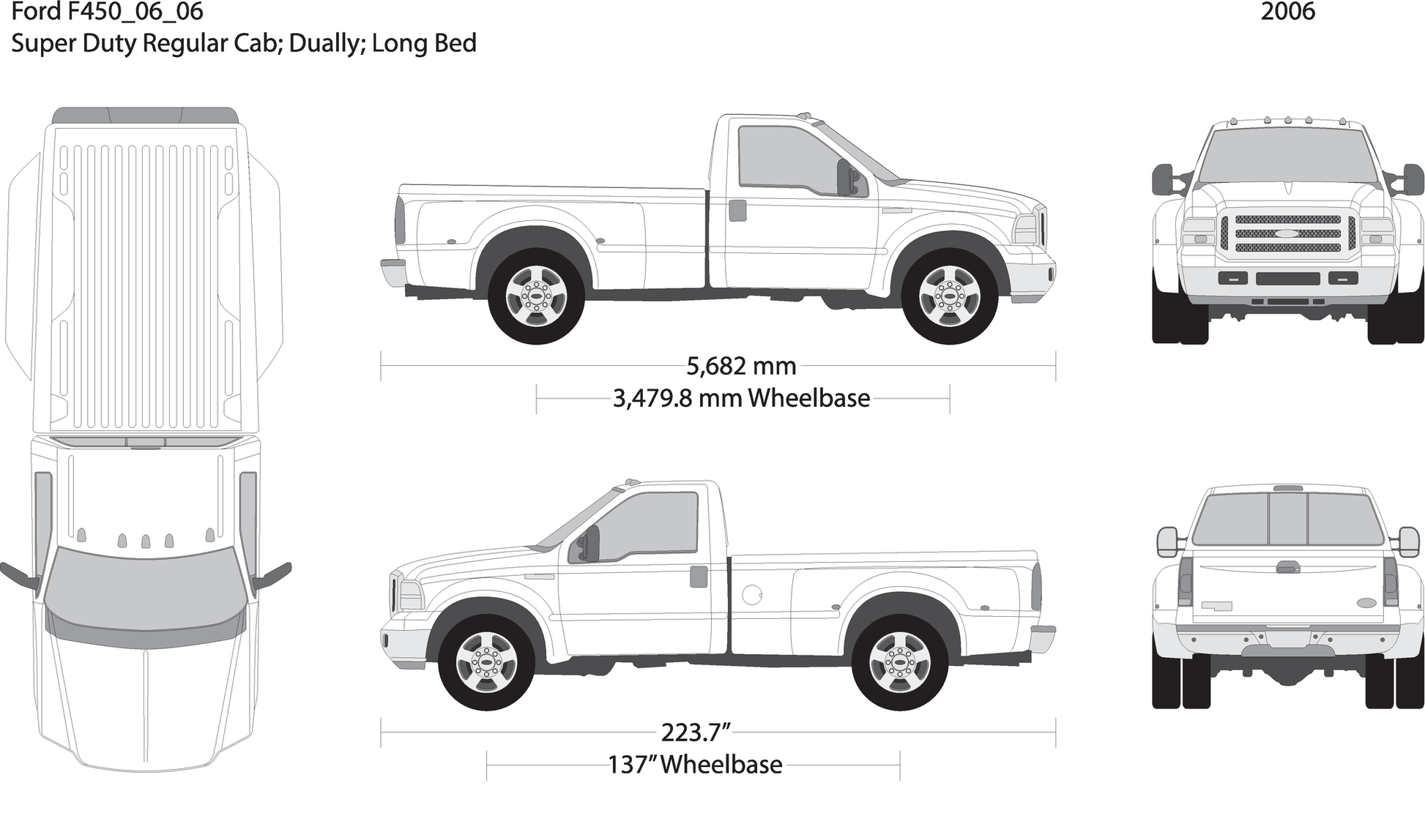2006 Ford F 450 V06 Vehicle Wrap Template