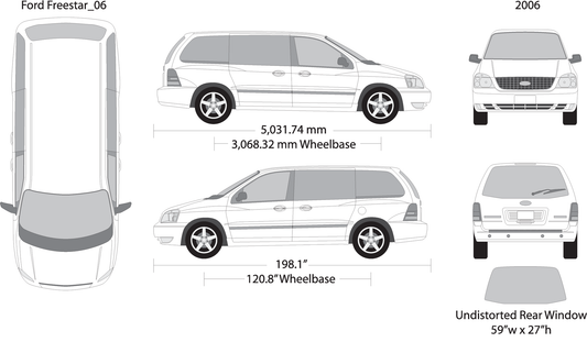 2006 Ford Freestar V06 Vehicle Wrap Template