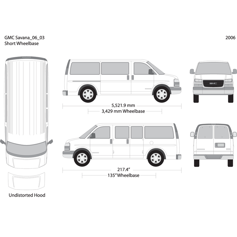 2006 Gmc Savana V03 Vehicle Wrap Template