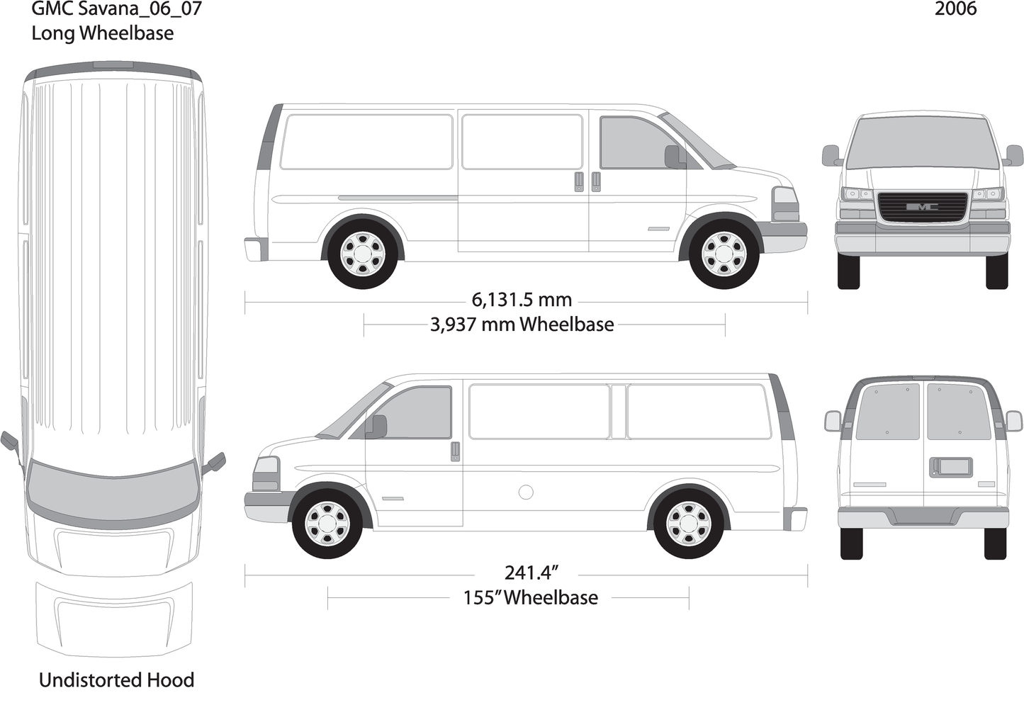 2006 Gmc Savana V07 Vehicle Wrap Template