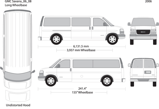 2006 Gmc Savana V08 Vehicle Wrap Template