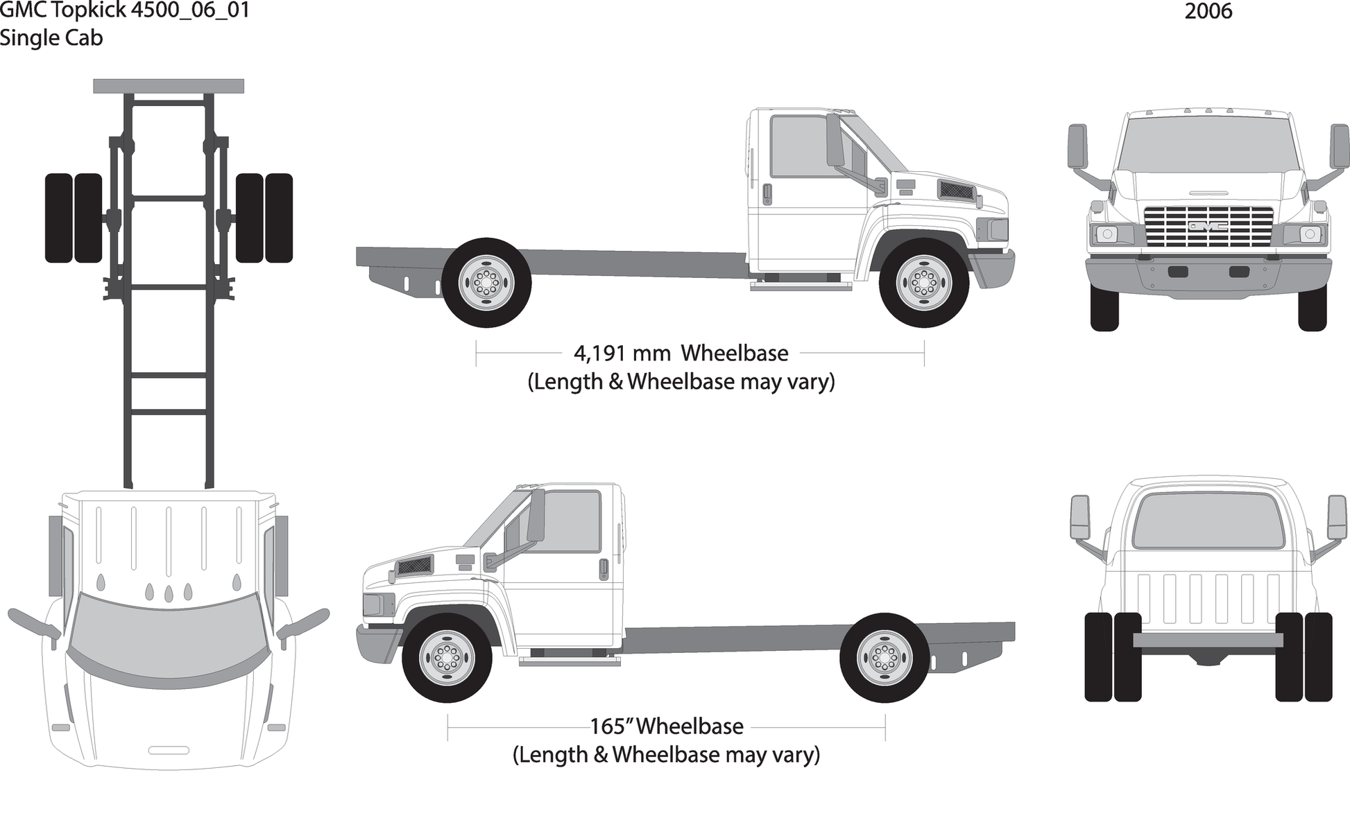 2006 Gmc Topkick 4500 V01 Vehicle Wrap Template