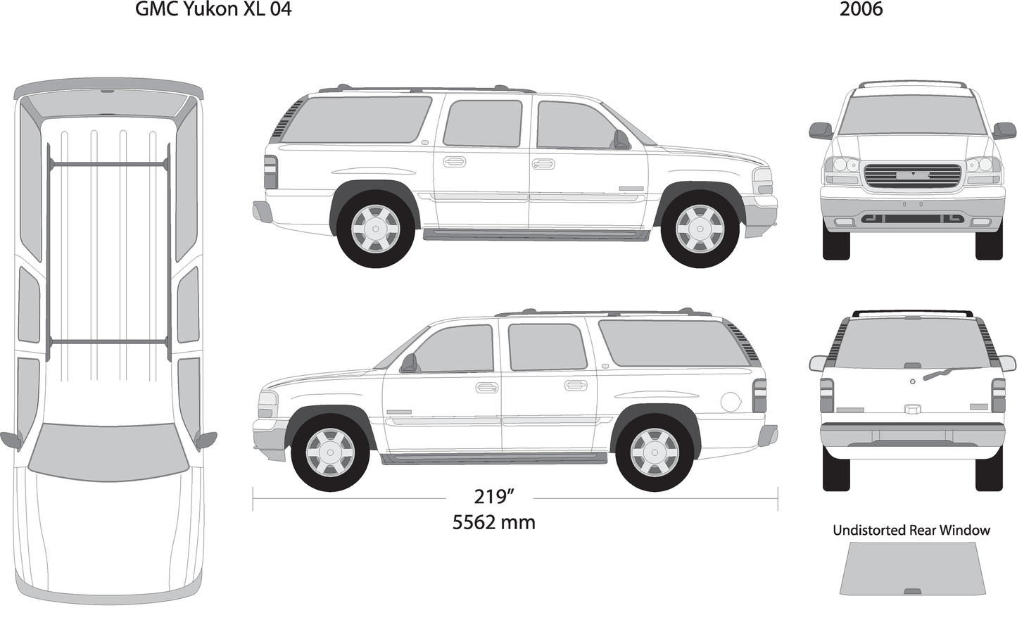 2006 Gmc Yukon V04 Vehicle Wrap Template
