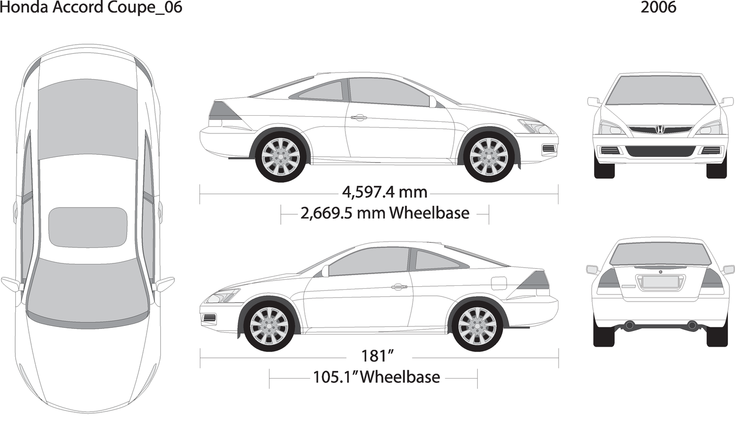 2006 Honda Accord Coupe V02 Vehicle Wrap Template