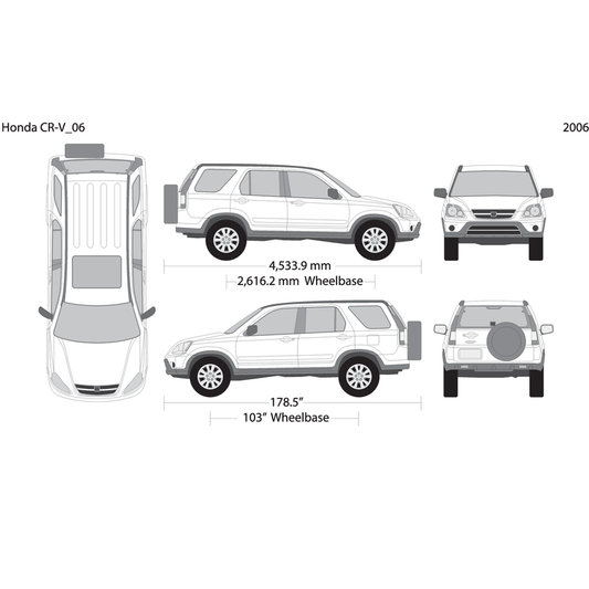 2006 Honda Cr V V06 Vehicle Wrap Template