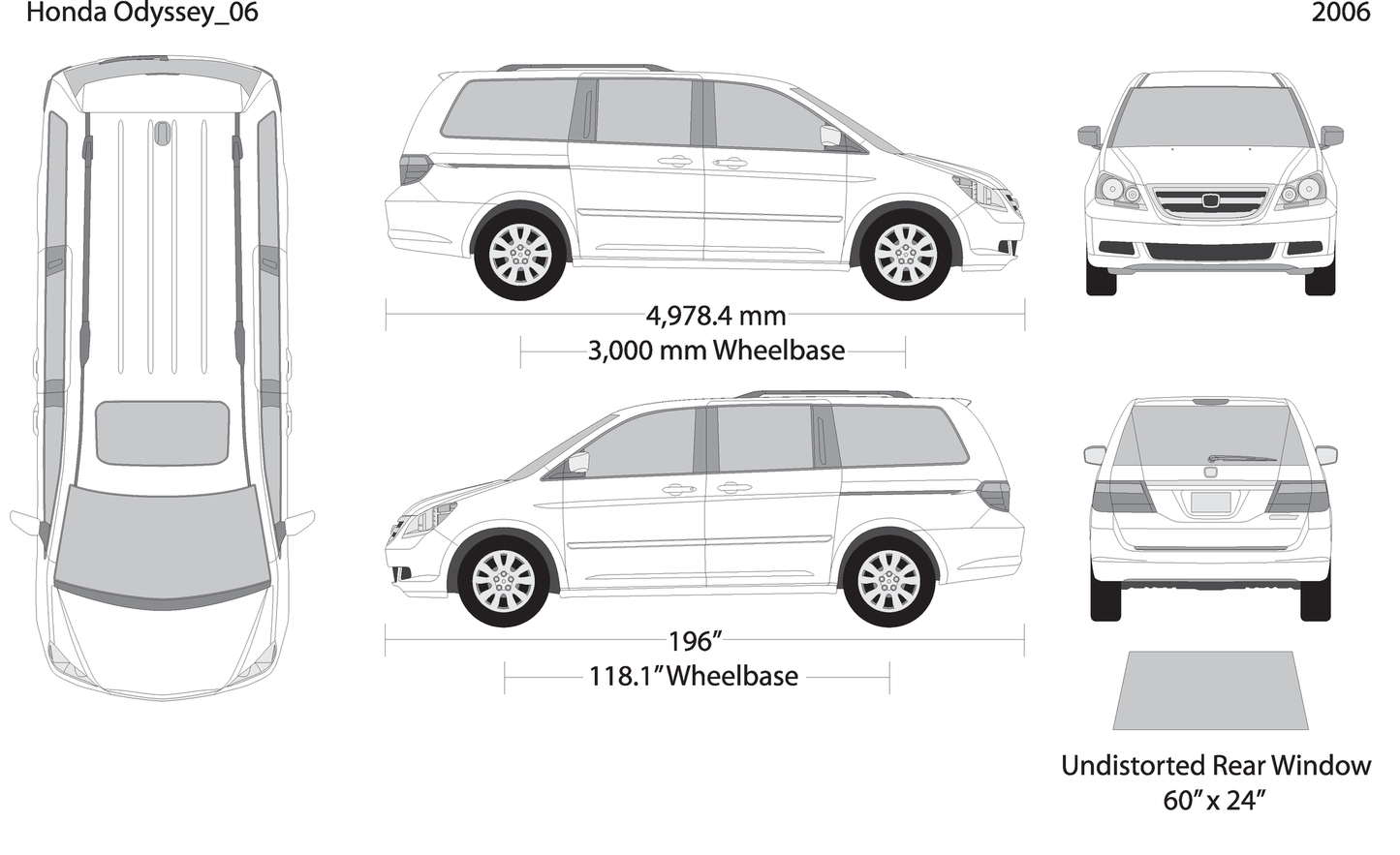 2006 Honda Odyssey V06 Vehicle Wrap Template