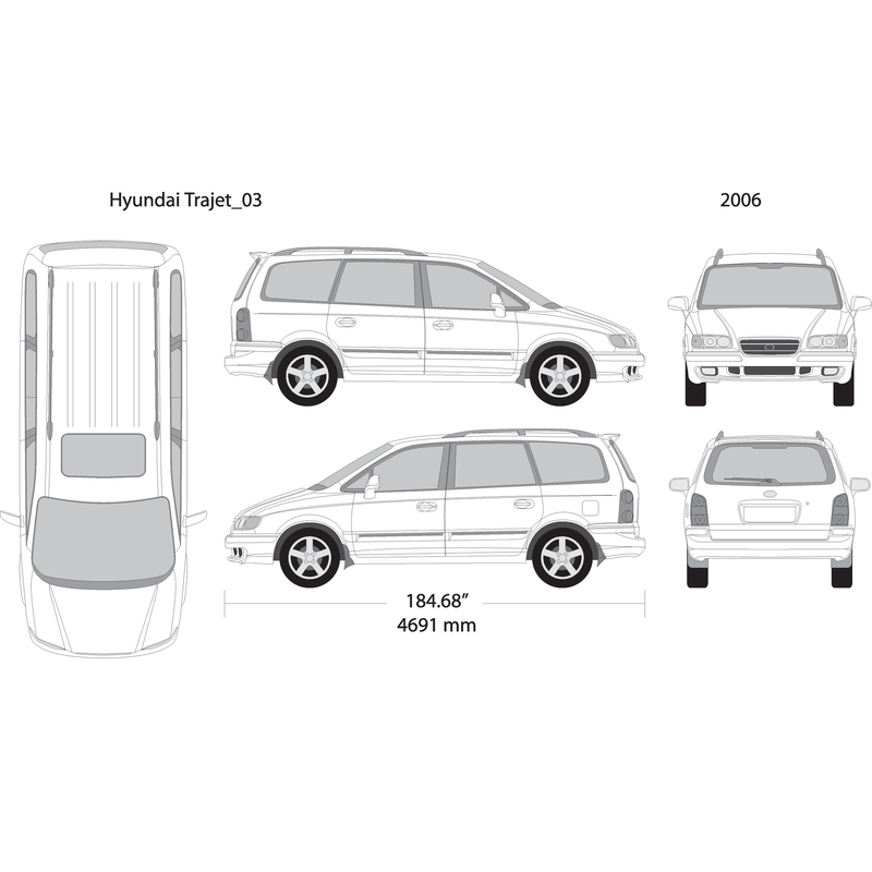 2006 Hyundai Trajet V03 Vehicle Wrap Template