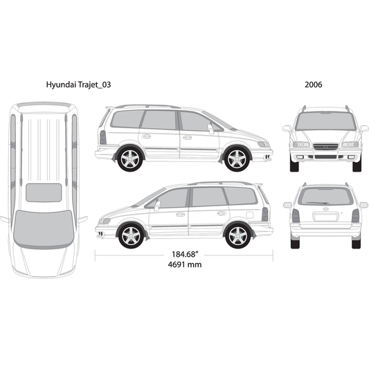 2006 Hyundai Trajet V03 Vehicle Wrap Template