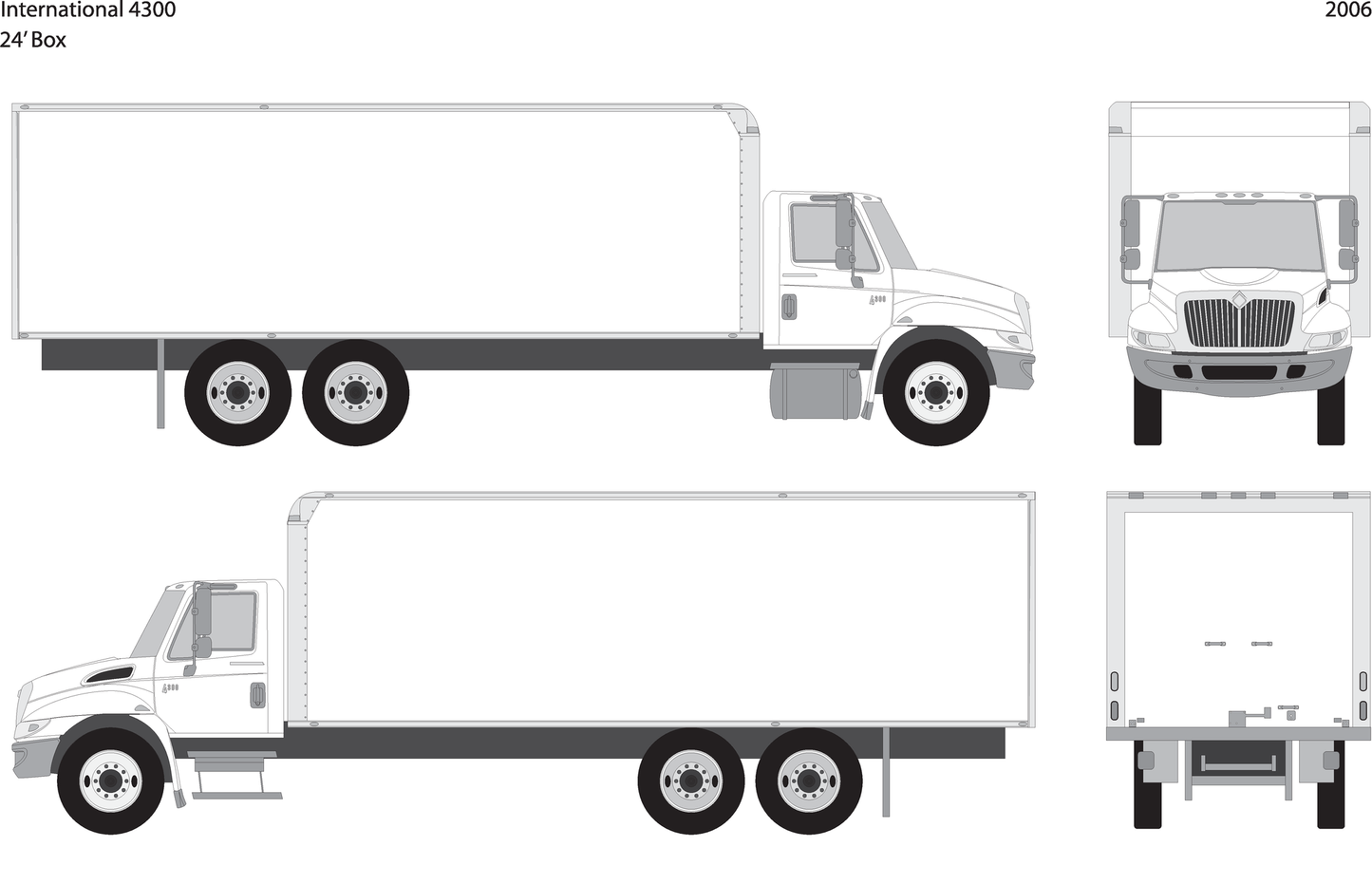 2006 International 4300 V24 Vehicle Wrap Template
