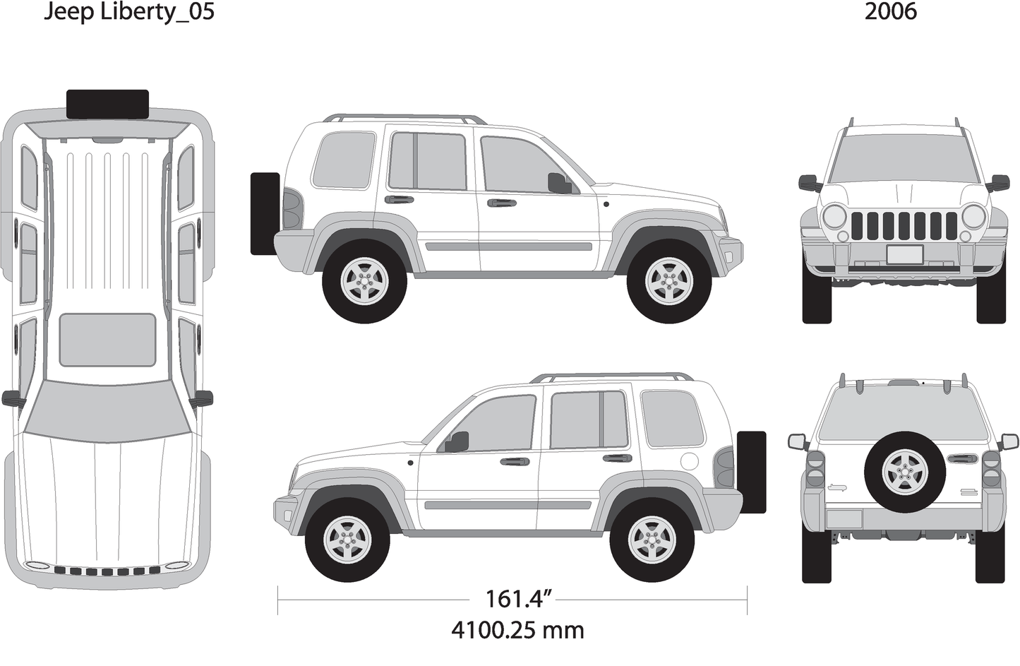 2006 Jeep Liberty V05 Vehicle Wrap Template