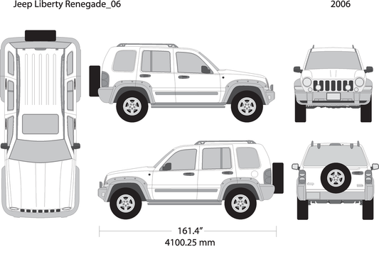 2006 Jeep Liberty V06 Vehicle Wrap Template