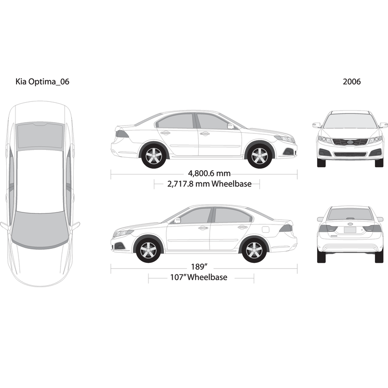 2006 Kia Optima V06 Vehicle Wrap Template
