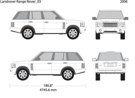 2006 Land Rover Range Rover V03 Vehicle Wrap Template