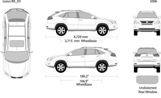 2006 Lexus Rx V03 Vehicle Wrap Template