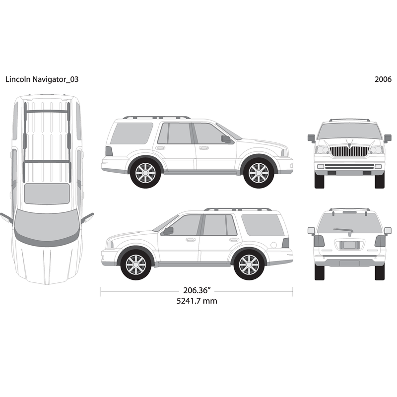 2006 Lincoln Navigator V06 Vehicle Wrap Template