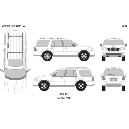 2006 Lincoln Navigator V06 Vehicle Wrap Template