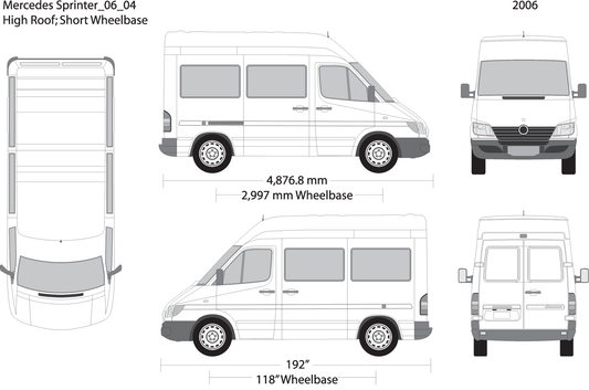2006 Mercedes Sprinter V04 Vehicle Wrap Template