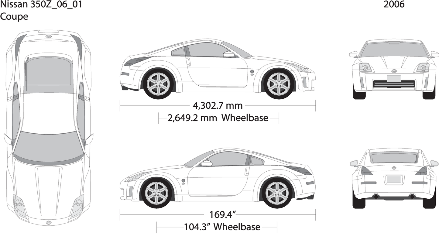 2006 Nissan 350Z V01 Vehicle Wrap Template