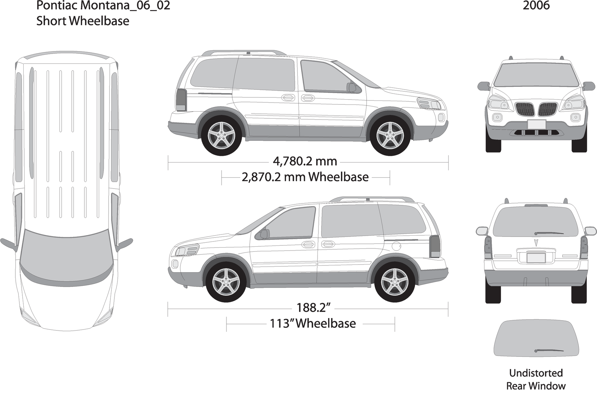 2006 Pontiac Montana V02 Vehicle Wrap Template