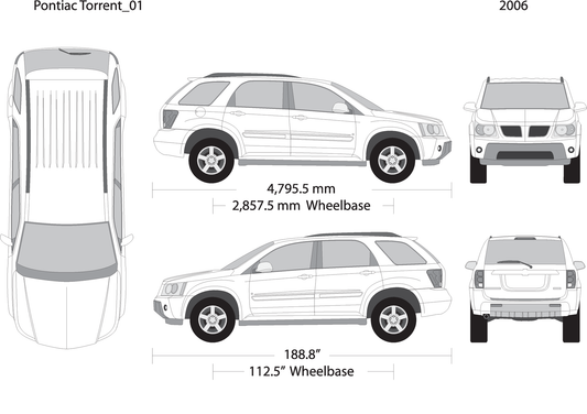 2006 Pontiac Torrent V01 Vehicle Wrap Template
