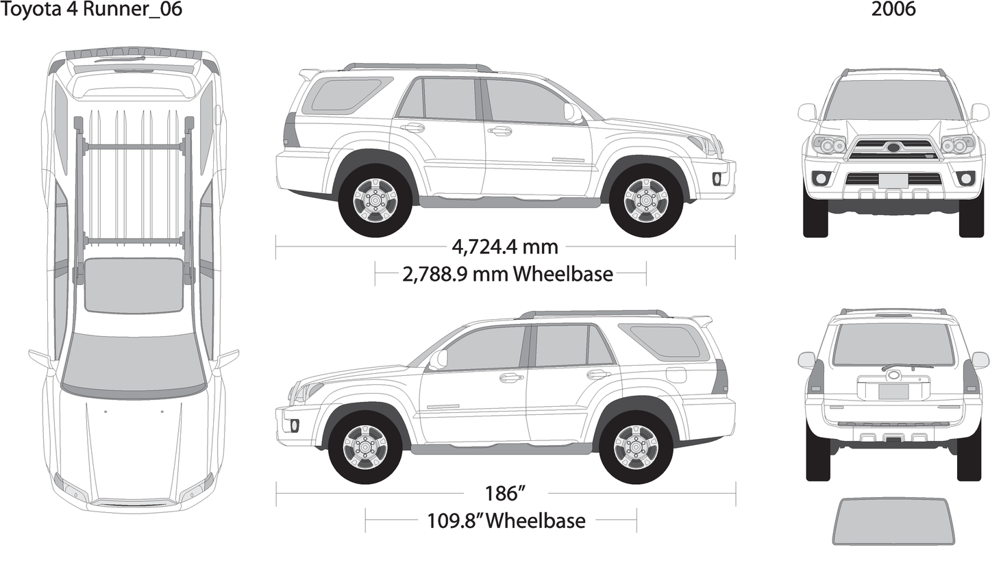 2006 Toyota 4 Runner V06 Vehicle Wrap Template