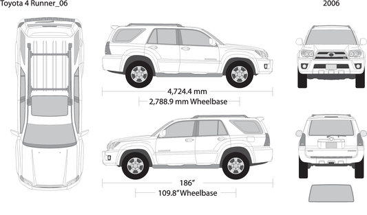2006 Toyota 4 Runner V06 Vehicle Wrap Template