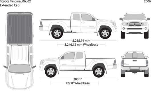 2006 Toyota Tacoma V02 Vehicle Wrap Template