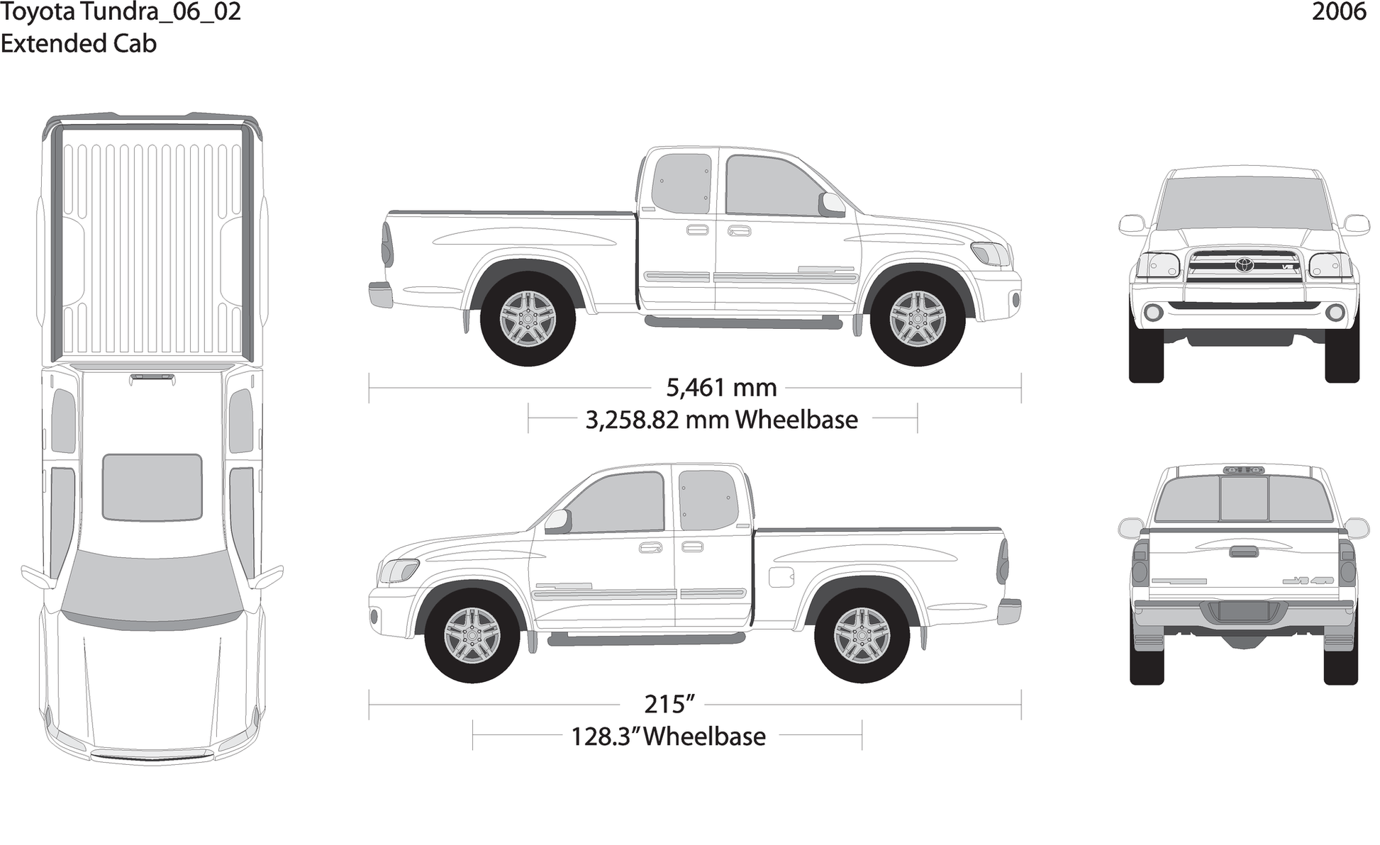 2006 Toyota Tundra V02 Vehicle Wrap Template