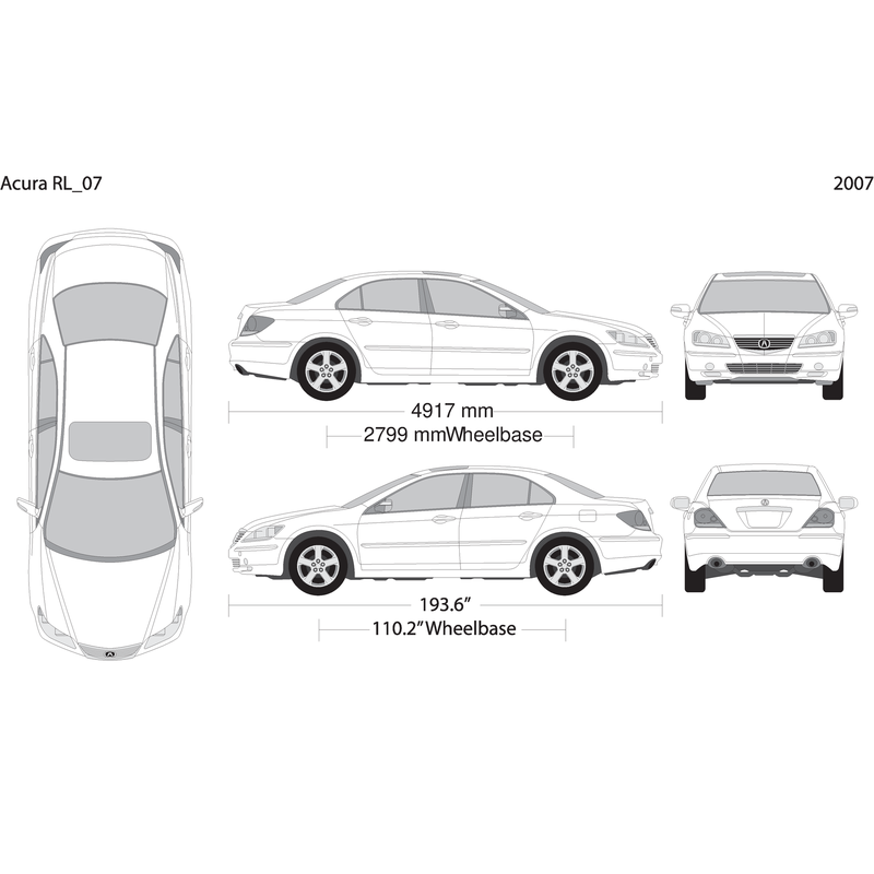 2007 Acura Rl V07 Vehicle Wrap Template