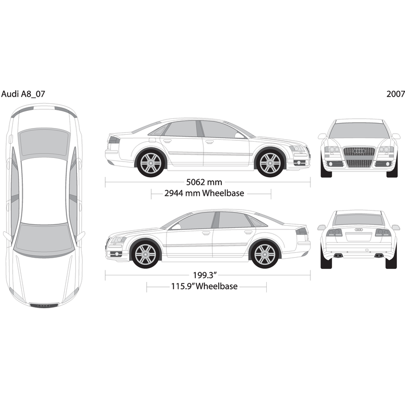 2007 Audi A8 V07 Vehicle Wrap Template