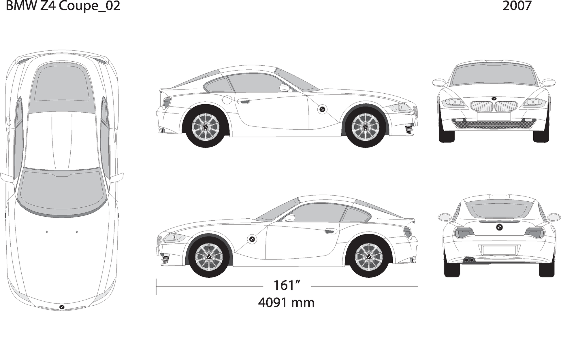 2007 Bmw Z4 V02 Vehicle Wrap Template