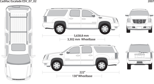 2007 Cadillac Escalade V02 Vehicle Wrap Template