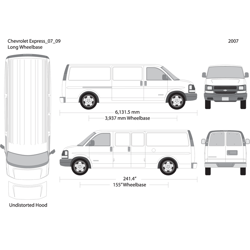 2007 Chevy Express V09 Vehicle Wrap Template